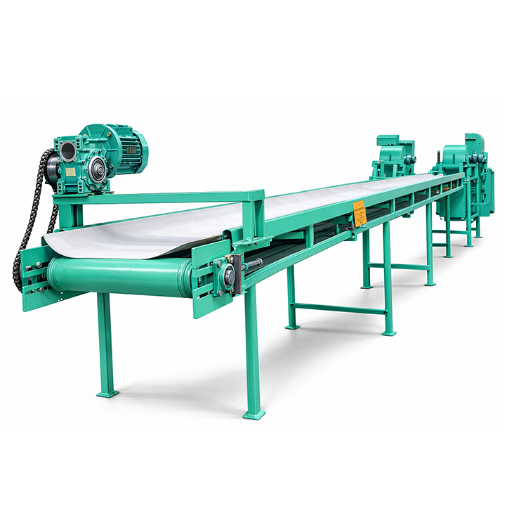 Industrial Conveyor Belt Machine used for coconut processing and coco peat production manufactured by Diamond Engineers Sri Lanka
